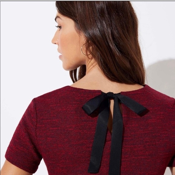 Soft size 12 Red Tweed Shift Dress Ribbon - Picture 2 of 15